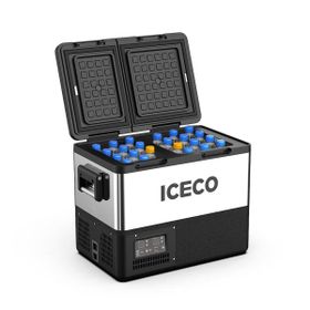 Iceco TCD55 12/24 V 55 lt Çift Bölmeli Outdoor Kompresörlü Dondurucu Oto Buzdolabı