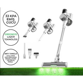 Icotech F30 Max 33KPA Greeneye Lazer Teknoloji Şarjlı Dikey Süpürge