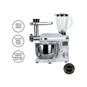 Icotech SM50 2000 W 6.2 lt Pro Beyaz Hamur Yoğurma Makinesi