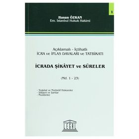 İcrada Şikayet ve Süreler - Seri 1 Md. 1 - 23 - Hasan Özkan