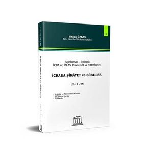 İcrada Şikayet ve Süreler - Seri 1 Md. 1 - 23 - Hasan Özkan