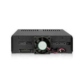 Icy Dock MB324SP-B ExpressCage 5.25 inç Yuvayı 4x 2.5 inç SAS-SATA Yuvaya Çevirici Sürücü Yuvası