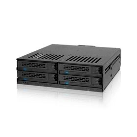 Icy Dock MB324SP-B ExpressCage 5.25 inç Yuvayı 4x 2.5 inç SAS-SATA Yuvaya Çevirici Sürücü Yuvası