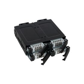 Icy Dock MB699VP-B V3 ToughArmor 4x2.5 inç NVMe U.2 / U.3 SSD PCIE 4 5.25 inç Metal Kasa Sürücü Yuvası