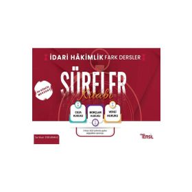 İdari Hakimlik Fark Dersler Süreler Kitabı Temsil Kitap
