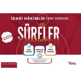 İdari Hakimlik Fark Dersler Süreler Kitabı Temsil Kitap