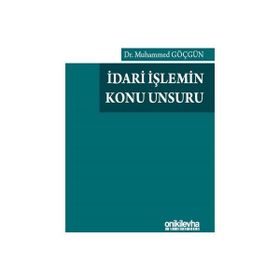 İdari İşlemin Konu Unsuru - On İki Levha Yayınları