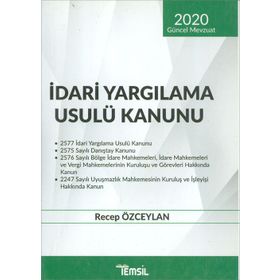 İdari Yargılama Usulü Kanunu 2020 Güncel Mevzuat Recep Özceylan Temsil Kitap