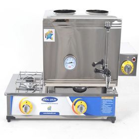 Ideal 30 lt İki Demlikli Elektrikli + Tüplü Çay Ocağı Kazanı