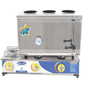 Ideal 40 lt Üç Demlikli Elektrikli + Tüplü Çay Ocağı Kazanı