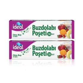İdeal 50'li 24x33 cm Orta Boy Buzdolabı Poşeti (2 adet)