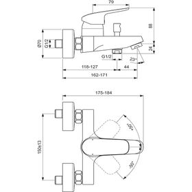 Ideal B1721AA Standard Ceraflex Krom Banyo Bataryası