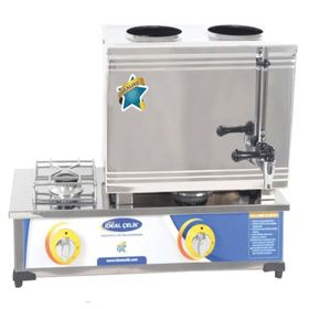 İdeal Çelik 30 L 2 Demlikli Elektrikli + Doğalgazlı Ce Belgeli Çay Kazanı