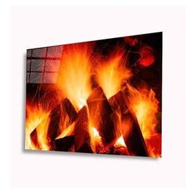 İdeal Glass Art Alev 4 mm Dayanıklı Temperli Cam Tablo