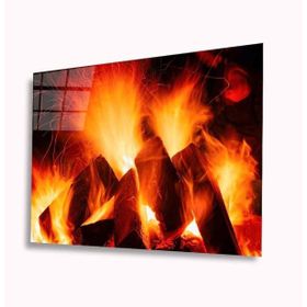 İdeal Glass Art Alev 4 mm Dayanıklı Temperli Cam Tablo