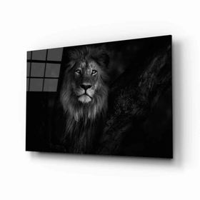 İdeal Glass Art Aslan Hayvan Cam Tablo