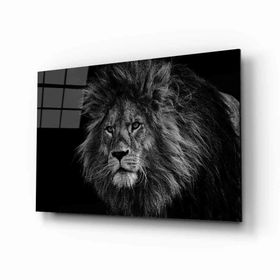 İdeal Glass Art Aslan Hayvan Cam Tablo