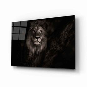 İdeal Glass Art Aslan Hayvan Cam Tablo