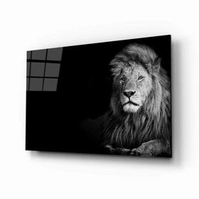 İdeal Glass Art Aslan Hayvan Cam Tablo
