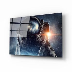 İdeal Glass Art Astronot Cam Tablo
