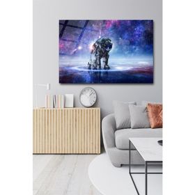 İdeal Glass Art Astronot Cam Tablo