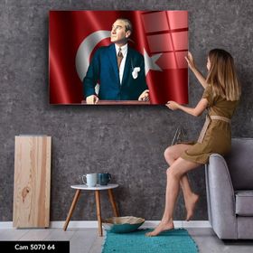 İdeal Glass Art Atatürk Cam Tablo