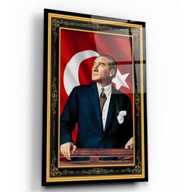 İdeal Glass Art Atatürk Cam Tablo