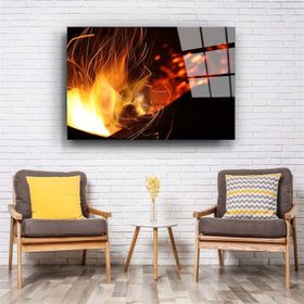 İdeal Glass Art Ateş Cam Tablo