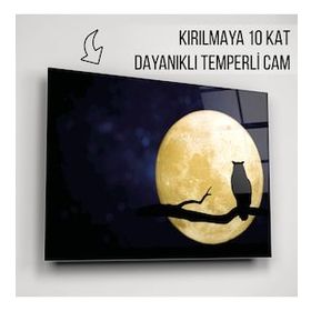 İdeal Glass Art Ay Cam Tablo