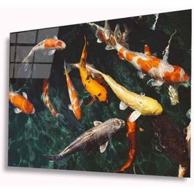 İdeal Glass Art Balıklar 4 mm Dayanıklı Temperli Cam Tablo