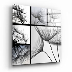 İdeal Glass Art Çiçek Cam Tablo