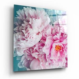 İdeal Glass Art Çiçek Cam Tablo