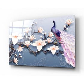 İdeal Glass Art Çiçekler Cam Tablo