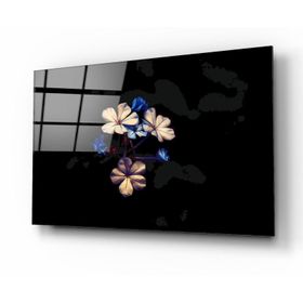 İdeal Glass Art Çiçekler Cam Tablo