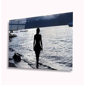 İdeal Glass Art Deniz ve Kadın 4 mm Dayanıklı Temperli Cam Tablo