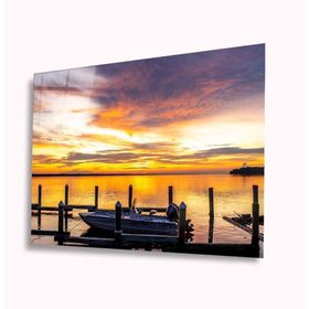 İdeal Glass Art Denizde Günbatımı 4 mm Dayanıklı Temperli Cam Tablo