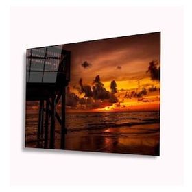 İdeal Glass Art Denizde Günbatımı 4 mm Dayanıklı Temperli Cam Tablo