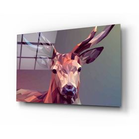 İdeal Glass Art Geyik Cam Tablo