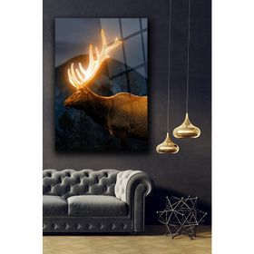 İdeal Glass Art Geyik Cam Tablo