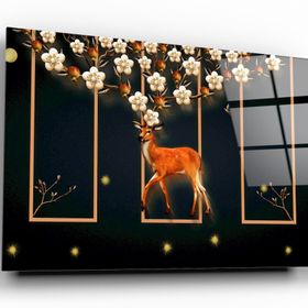 İdeal Glass Art Geyik Cam Tablo