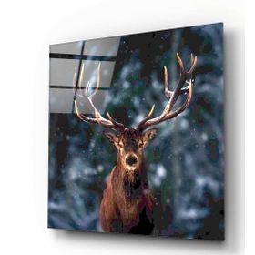 İdeal Glass Art Geyik Cam Tablo