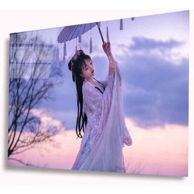 İdeal Glass Art Japon Kadın 4 mm Dayanıklı Temperli Cam Tablo