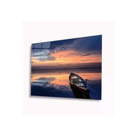İdeal Glass Art Kayık 4 mm Dayanıklı Temperli Cam Tablo