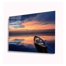 İdeal Glass Art Kayık 4 mm Dayanıklı Temperli Cam Tablo