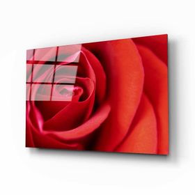 İdeal Glass Art Kırmızı Gül Cam Tablo