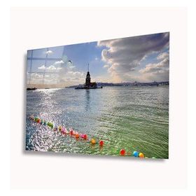 İdeal Glass Art Kız Kulesi 4 mm Dayanıklı Temperli Cam Tablo