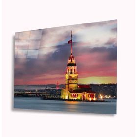 İdeal Glass Art Kız Kulesi 4 mm Dayanıklı Temperli Cam Tablo