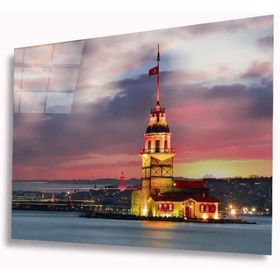 İdeal Glass Art Kız Kulesi 4 mm Dayanıklı Temperli Cam Tablo