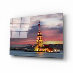 İdeal Glass Art Kız Kulesi Cam Tablo