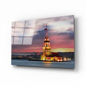 İdeal Glass Art Kız Kulesi Cam Tablo